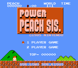 Power Peach Sis. Title Screen